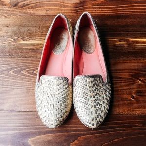 Coach Catrin Straw Gold Flats